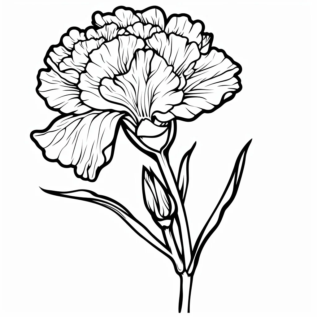 Dibujos para colorear e imprimir Carnation