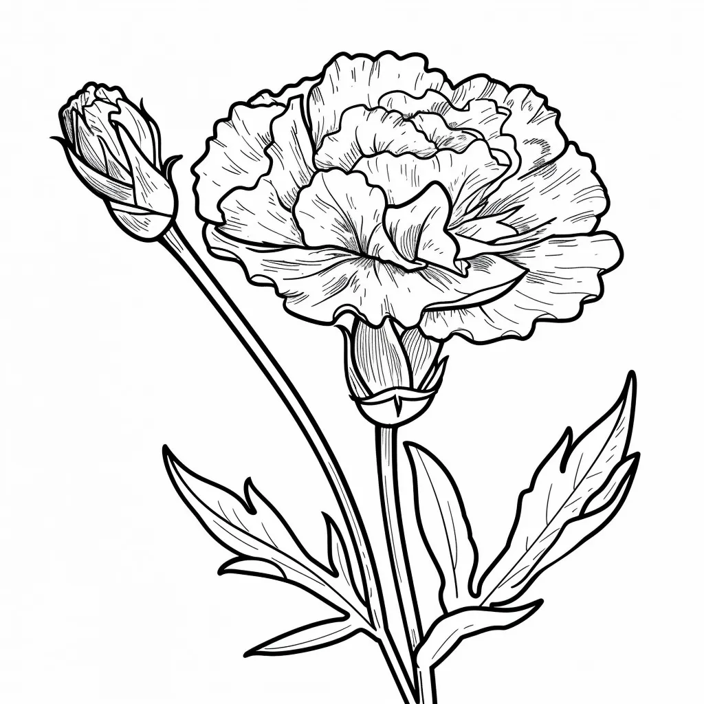 Dibujos para colorear e imprimir Carnation