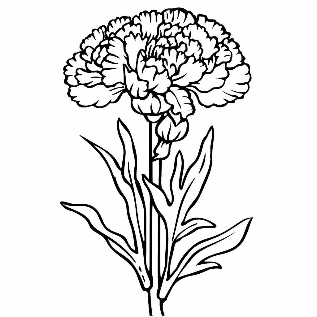 Dibujos para colorear e imprimir Carnation