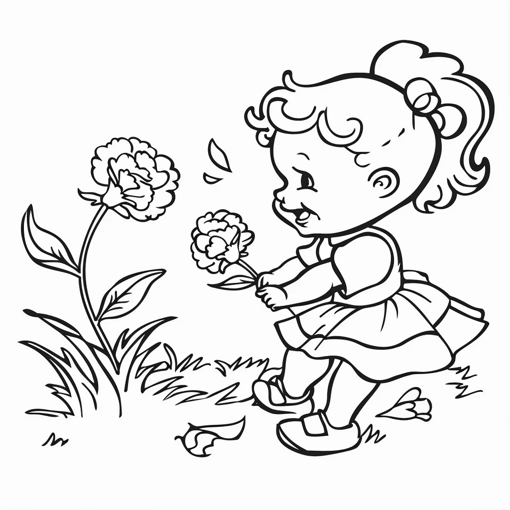 Dibujos para colorear e imprimir Carnation