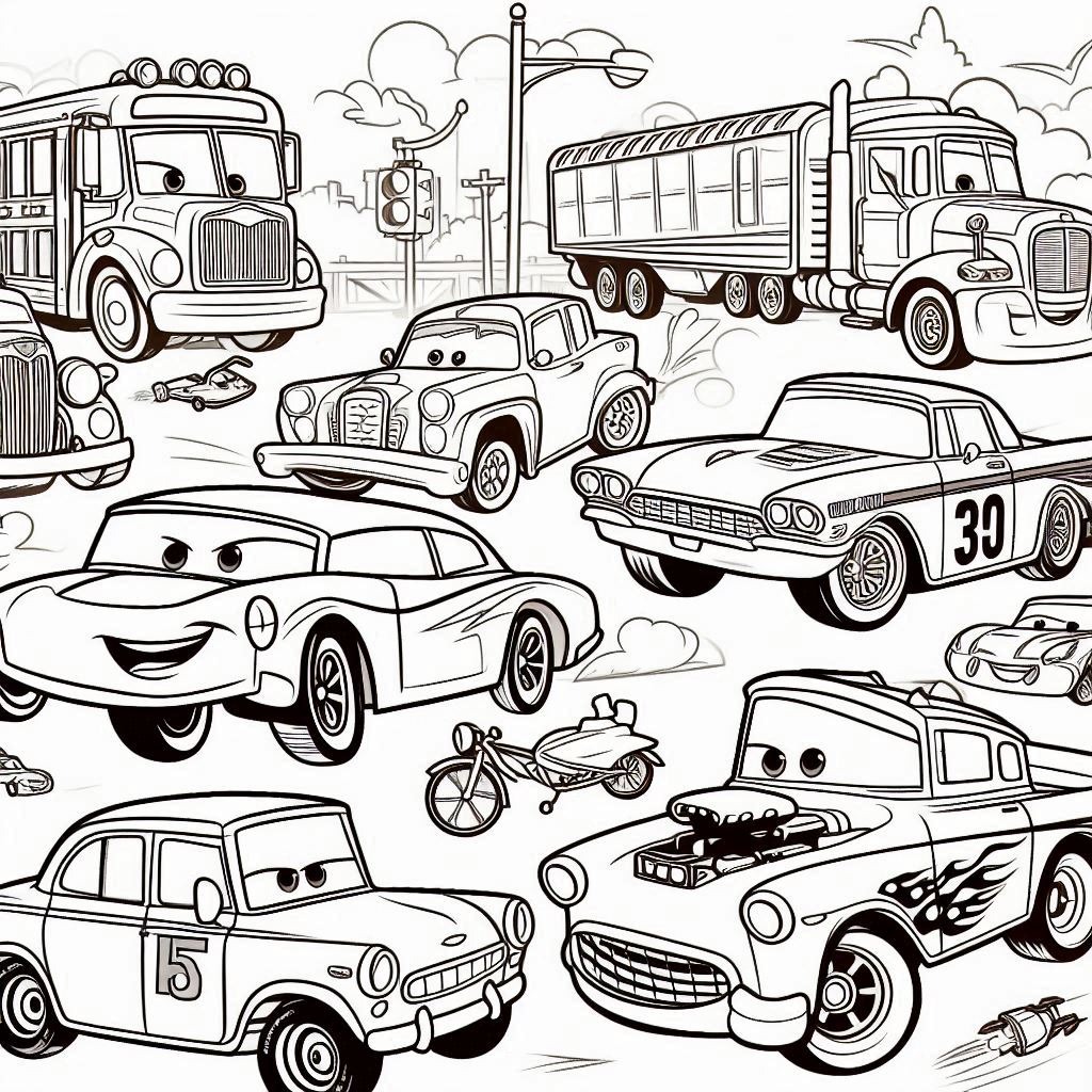 Dibujos para colorear e imprimir Cars