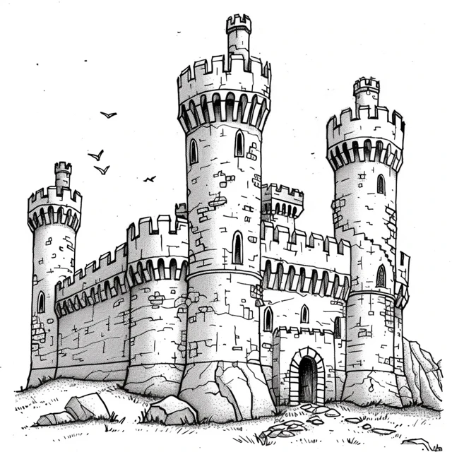 Dibujos para colorear e imprimir Castle