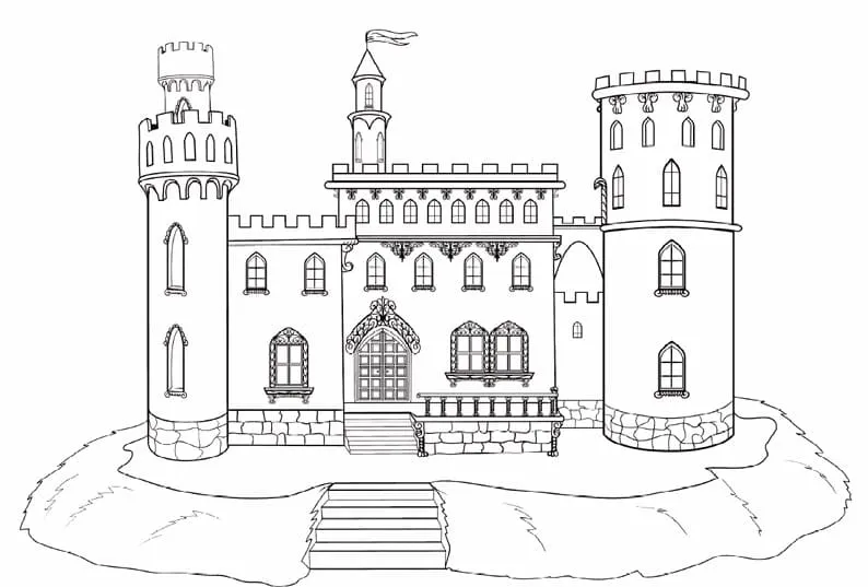 Dibujos para colorear e imprimir Castle