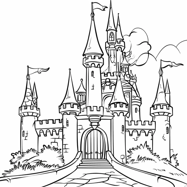 Dibujos para colorear e imprimir Castle