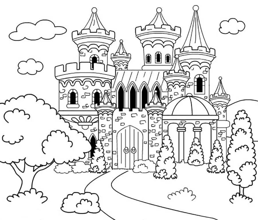 Dibujos para colorear e imprimir Castle