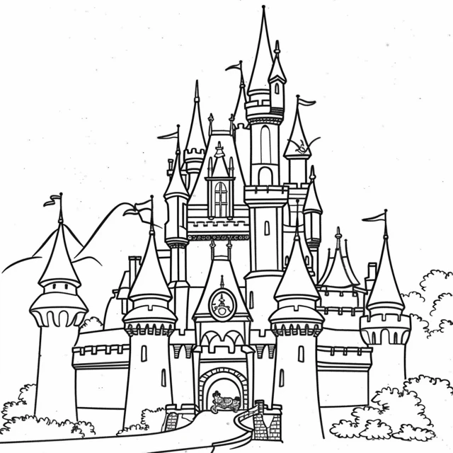 Castle coloring pages 23