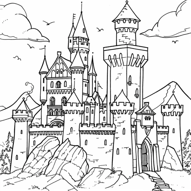 Dibujos para colorear e imprimir Castle