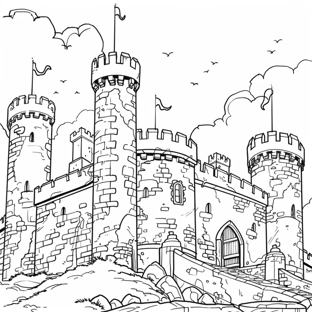 Dibujos para colorear e imprimir Castle