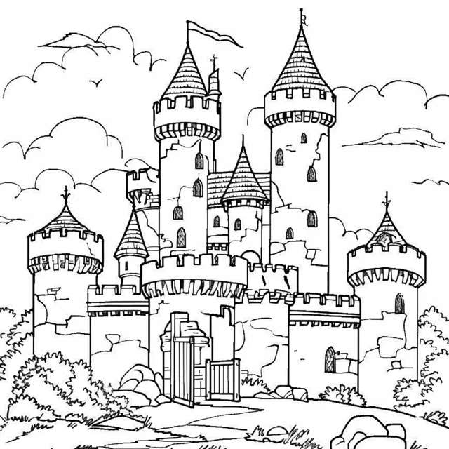 Dibujos para colorear e imprimir Castle