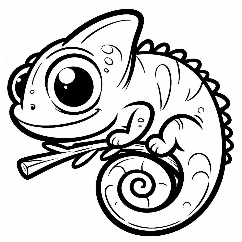 Dibujos para colorear e imprimir Chameleon