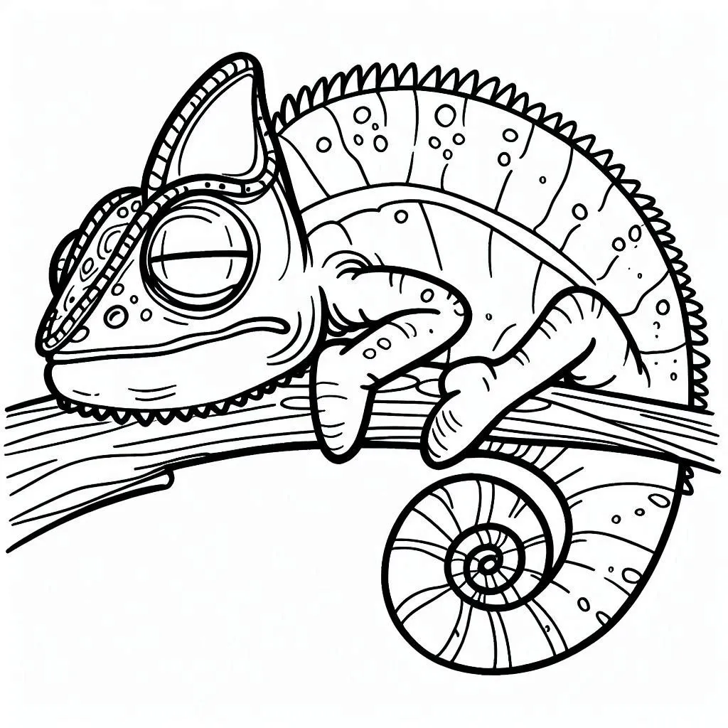 Dibujos para colorear e imprimir Chameleon