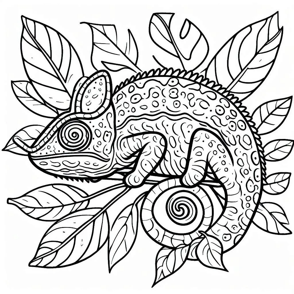 Dibujos para colorear e imprimir Chameleon