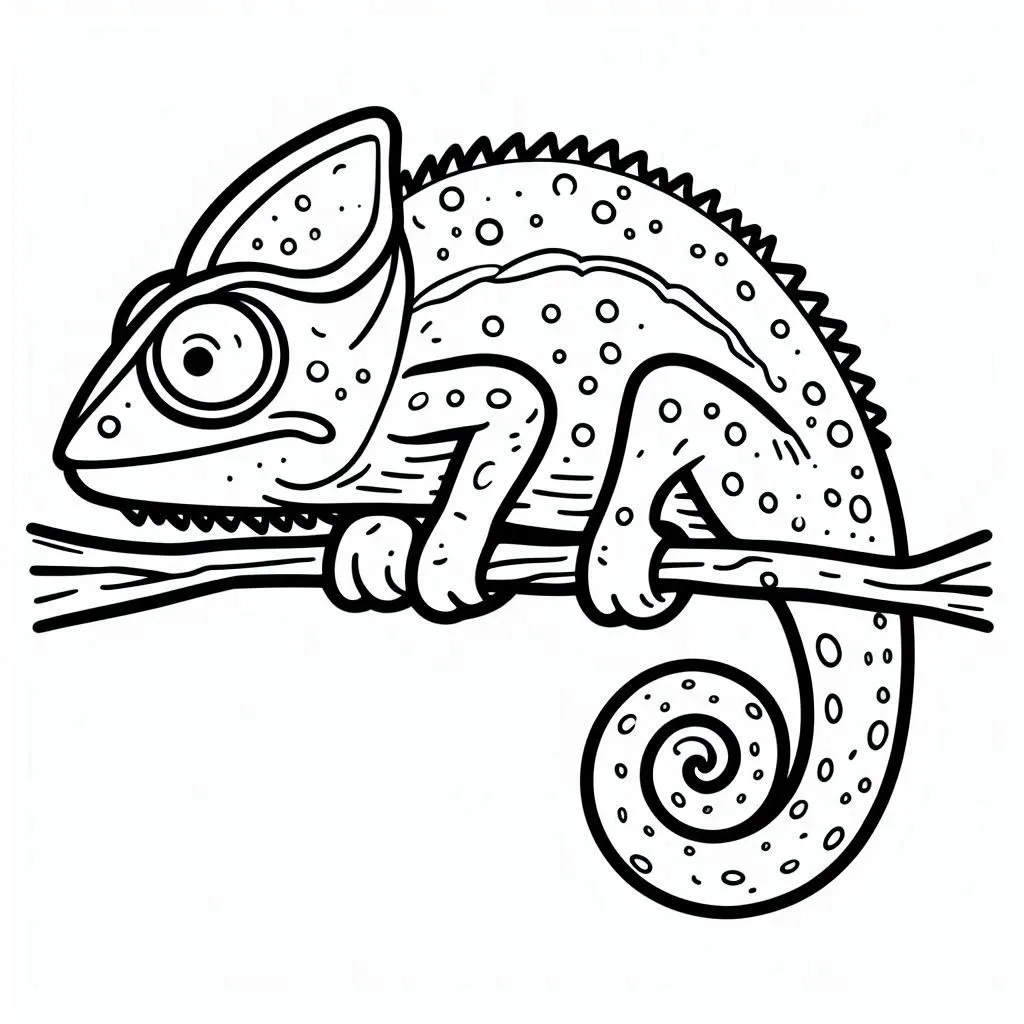 Dibujos para colorear e imprimir Chameleon