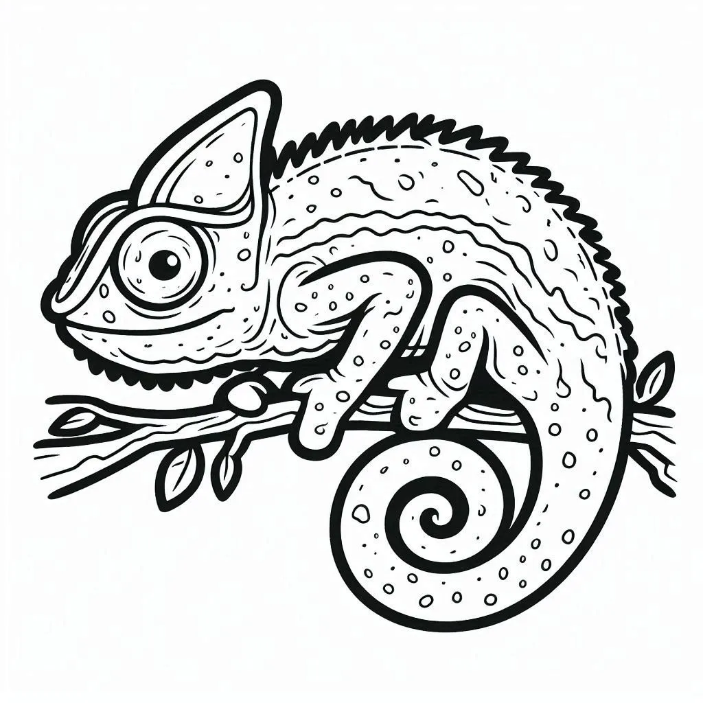 Dibujos para colorear e imprimir Chameleon