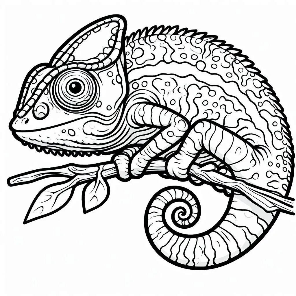 Dibujos para colorear e imprimir Chameleon