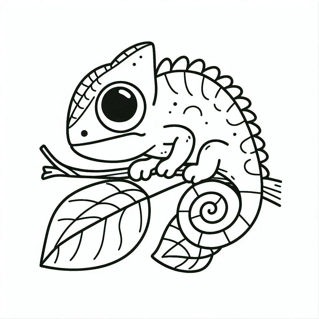 Dibujos para colorear e imprimir Chameleon