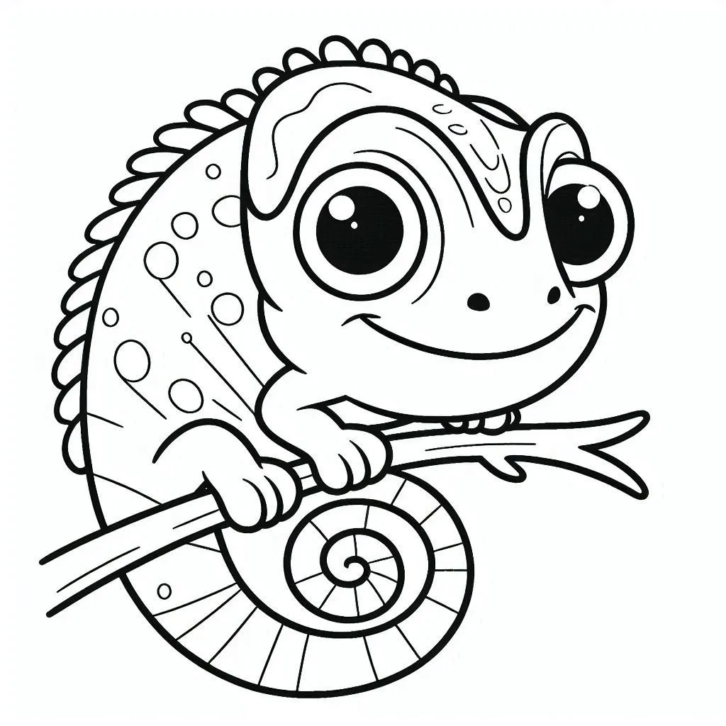 Dibujos para colorear e imprimir Chameleon