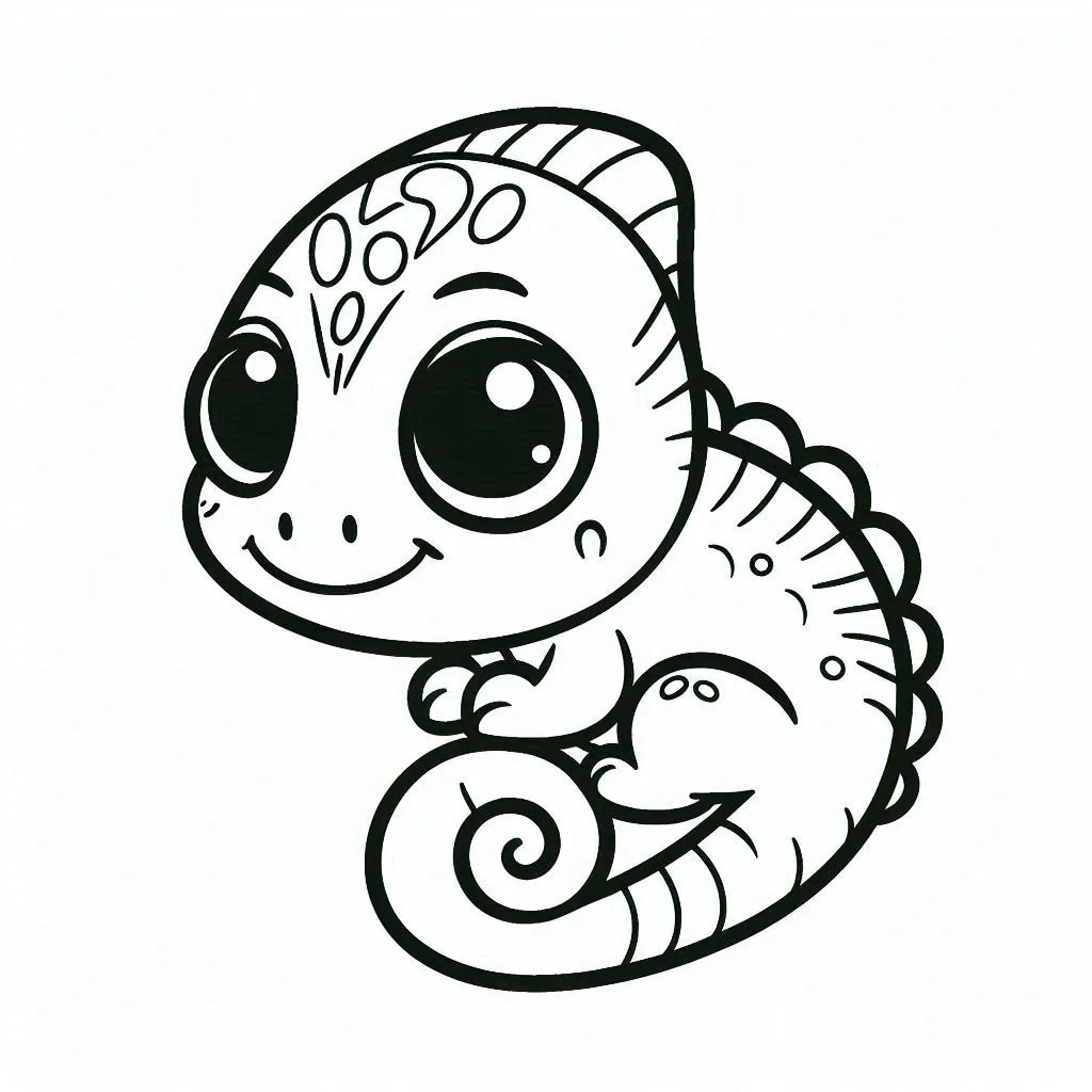 Dibujos para colorear e imprimir Chameleon