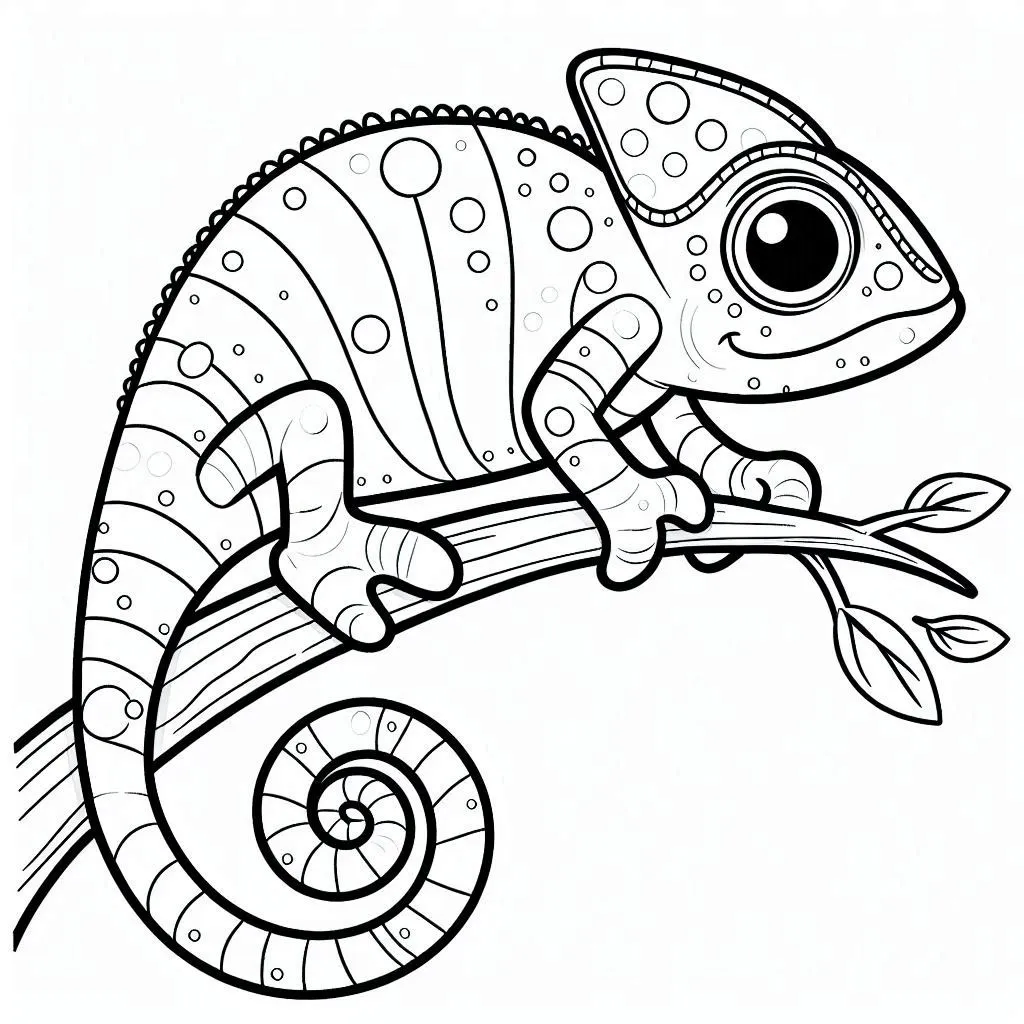 Dibujos para colorear e imprimir Chameleon