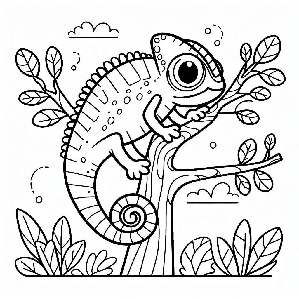 Dibujos para colorear e imprimir Chameleon