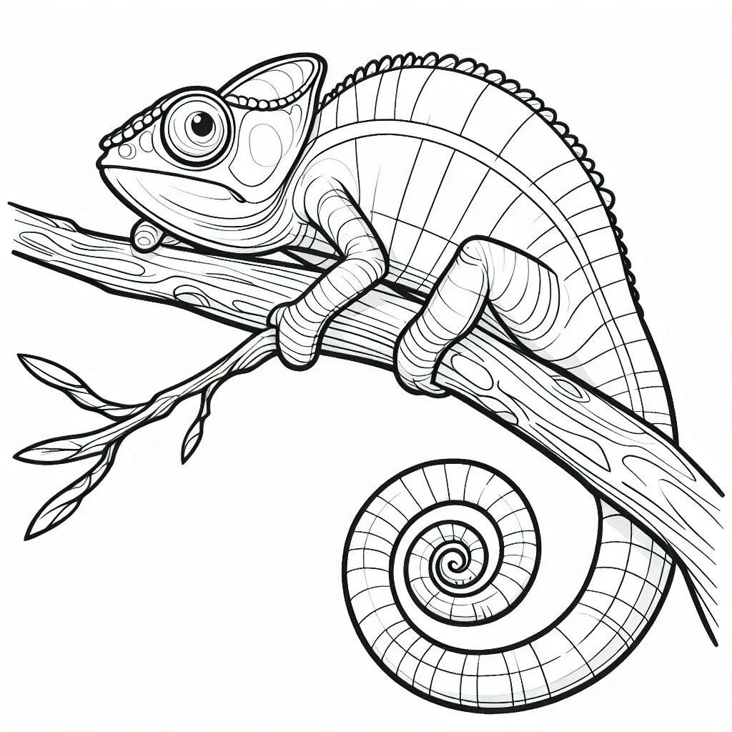 Dibujos para colorear e imprimir Chameleon