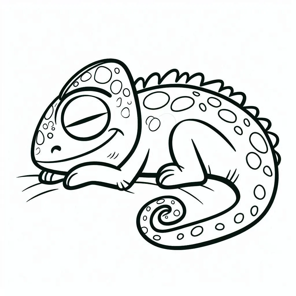 Dibujos para colorear e imprimir Chameleon