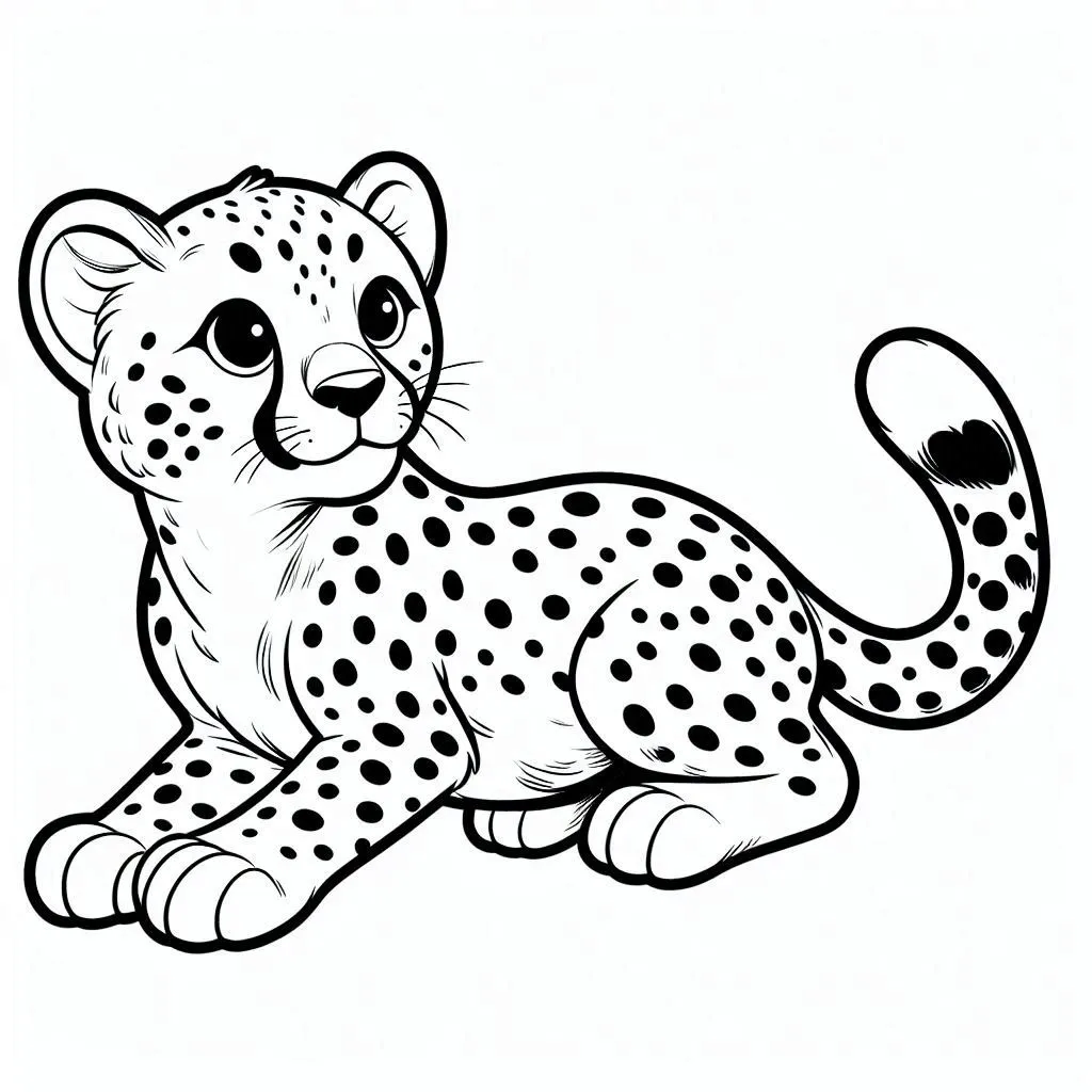 Dibujos para colorear e imprimir Cheetah