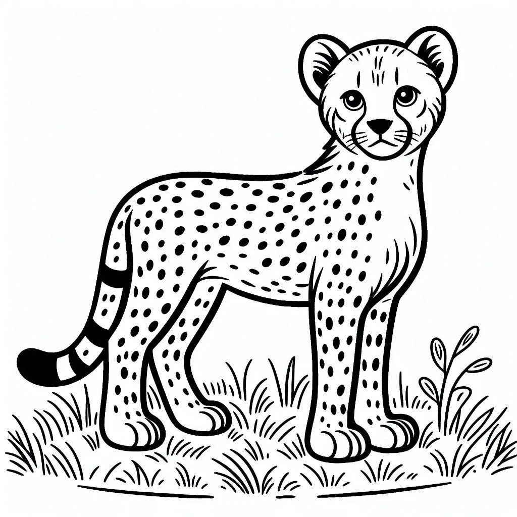 Dibujos para colorear e imprimir Cheetah