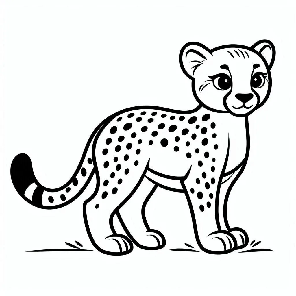 Dibujos para colorear e imprimir Cheetah