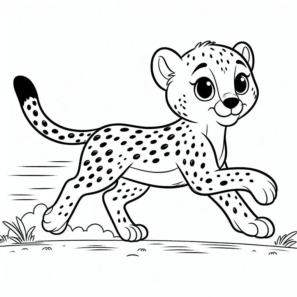 Dibujos para colorear e imprimir Cheetah