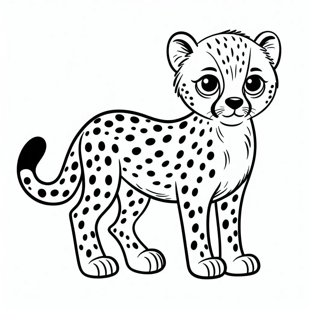 Dibujos para colorear e imprimir Cheetah