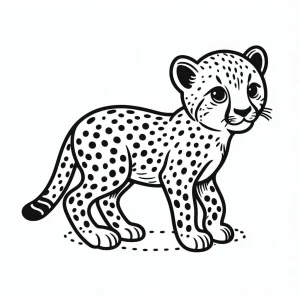 Cheetah coloring pages 6