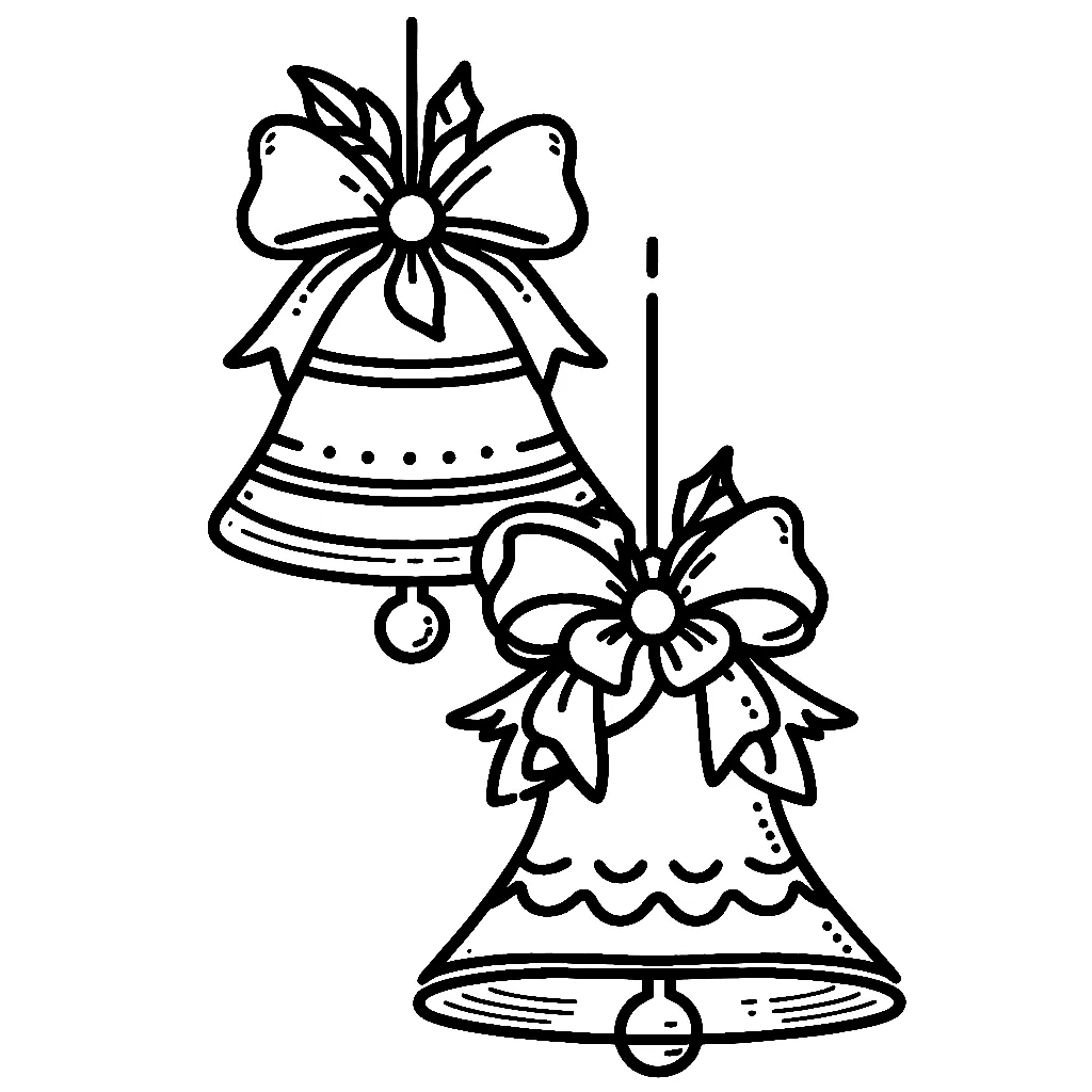 Dibujos para colorear e imprimir Christmas Bells