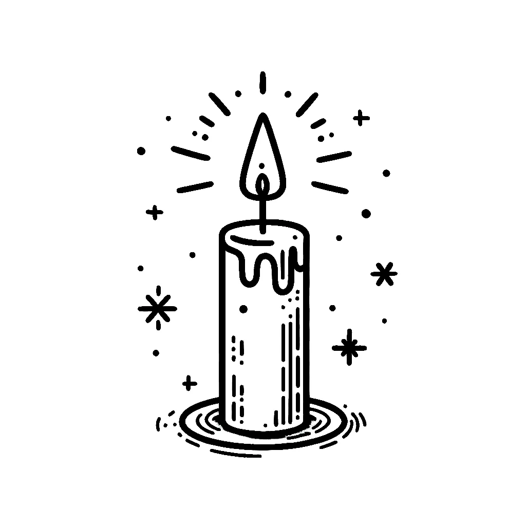 Christmas candle coloring pages 1