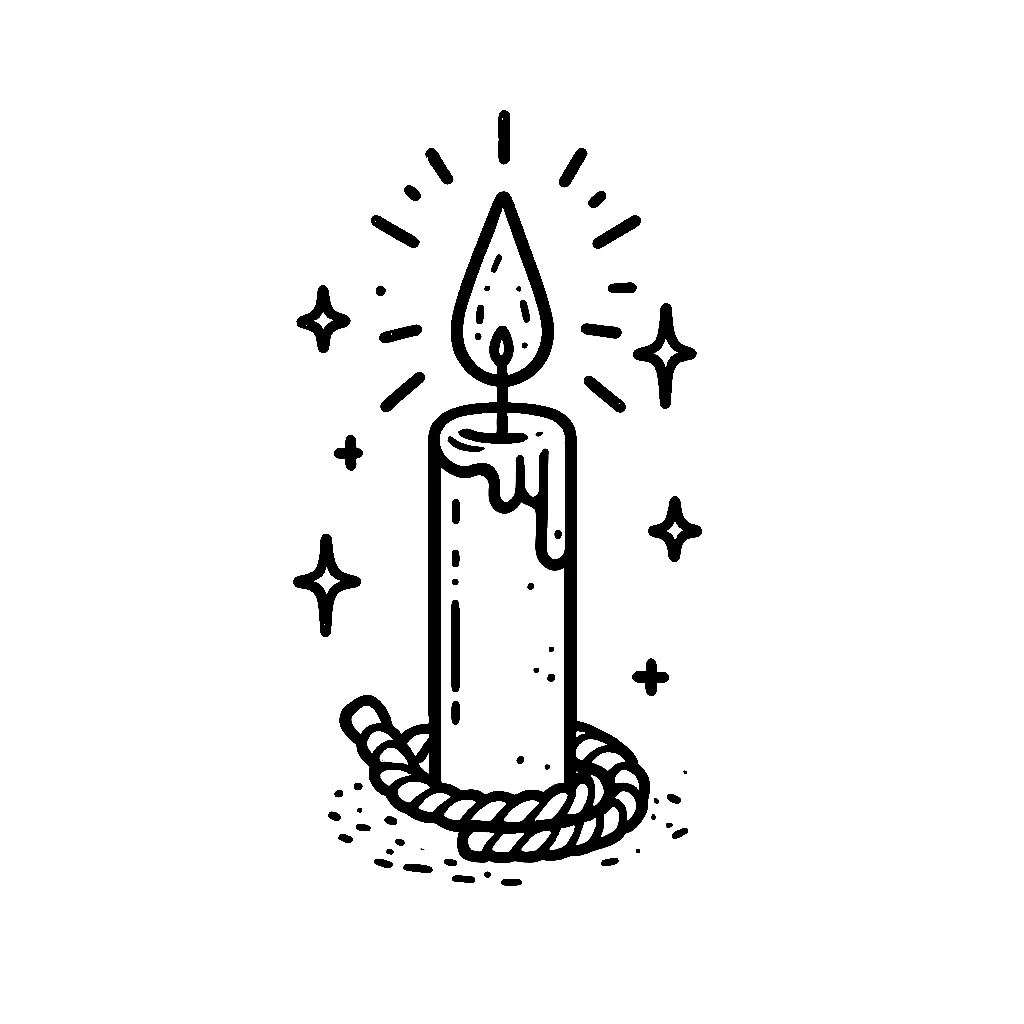 Dibujos para colorear e imprimir Christmas Candle