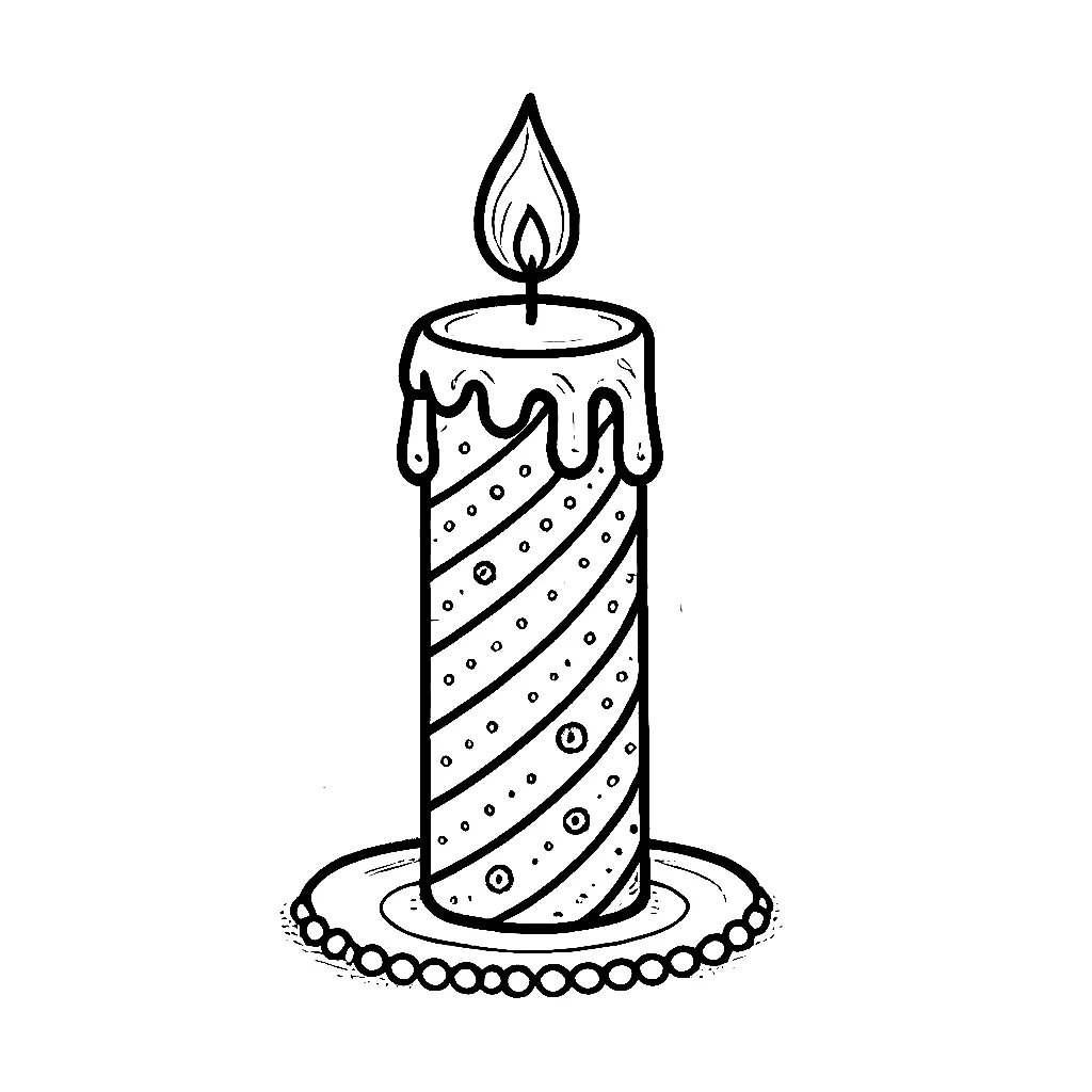 Dibujos para colorear e imprimir Christmas Candle