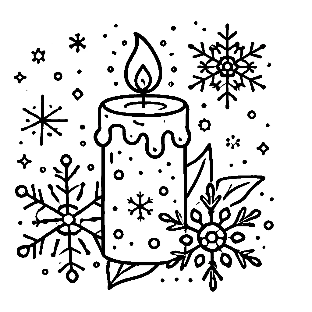 Dibujos para colorear e imprimir Christmas Candle