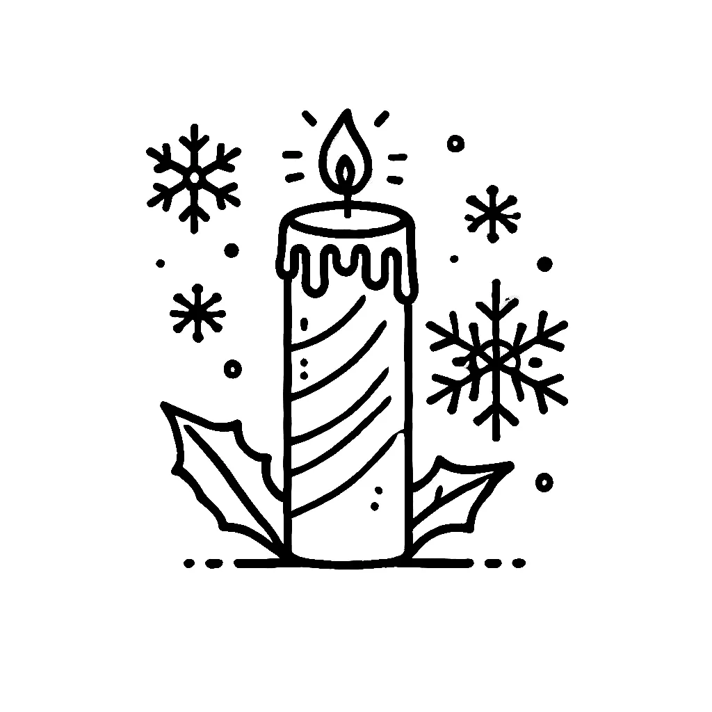 Dibujos para colorear e imprimir Christmas Candle