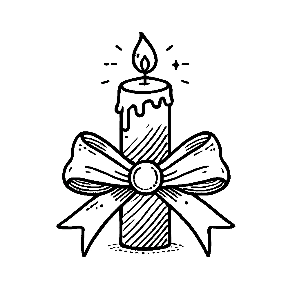 Dibujos para colorear e imprimir Christmas Candle