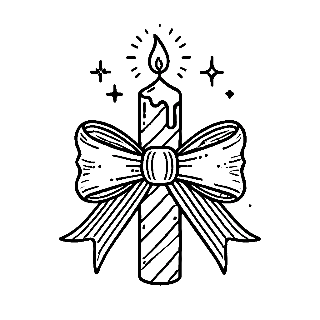 Dibujos para colorear e imprimir Christmas Candle