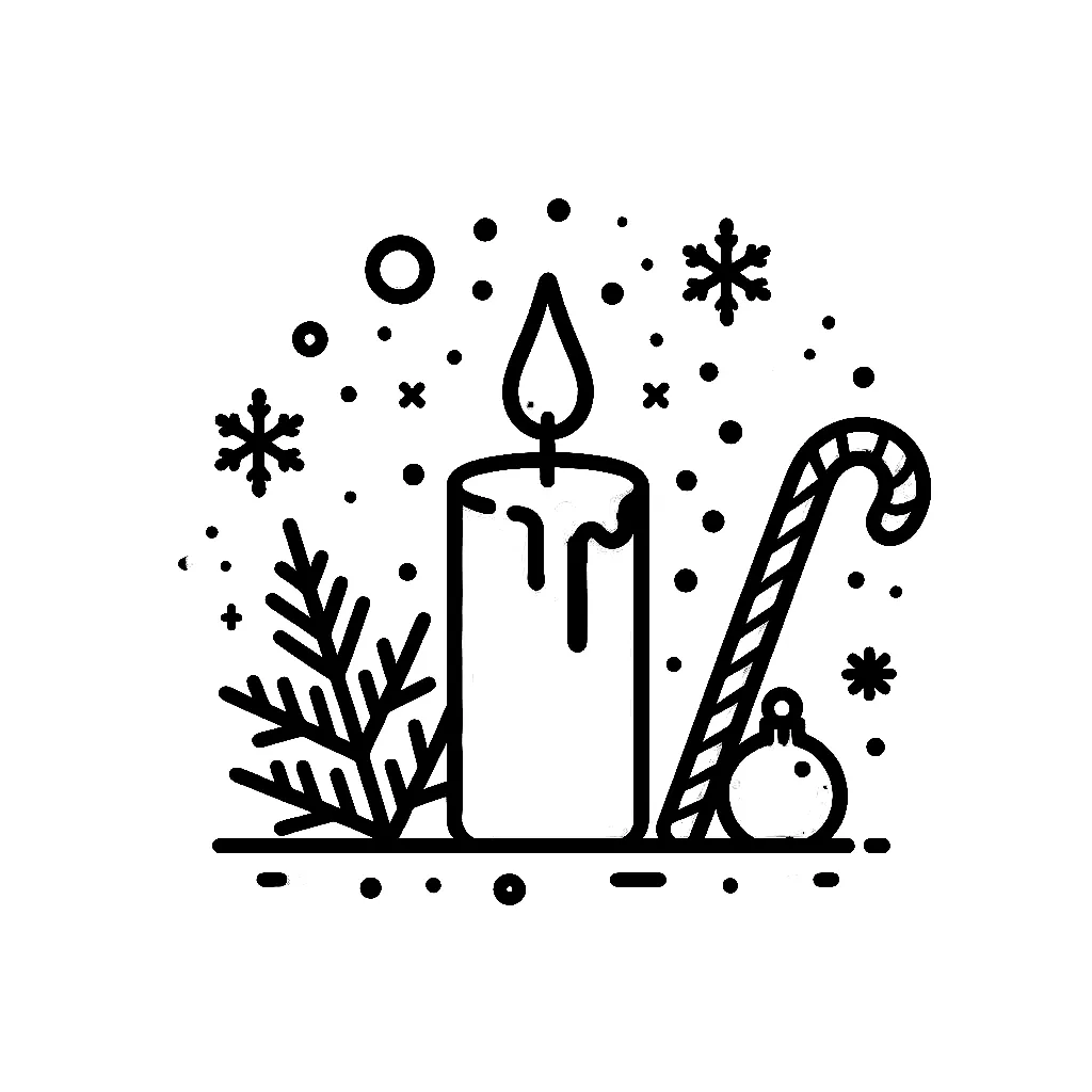 Dibujos para colorear e imprimir Christmas Candle