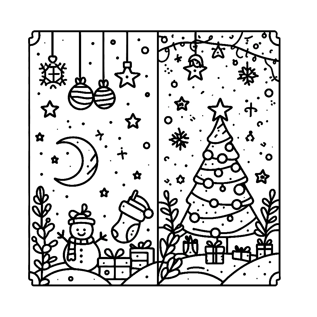 Dibujos para colorear e imprimir Christmas Cards