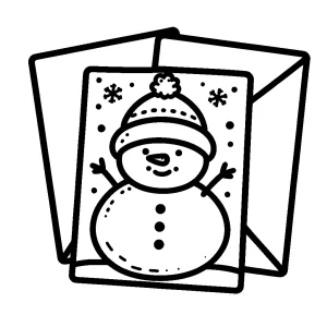 Christmas cards coloring pages 2