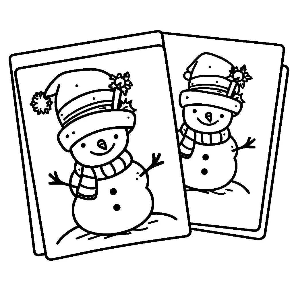 Dibujos para colorear e imprimir Christmas Cards