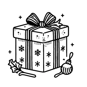 Christmas gift coloring pages 28