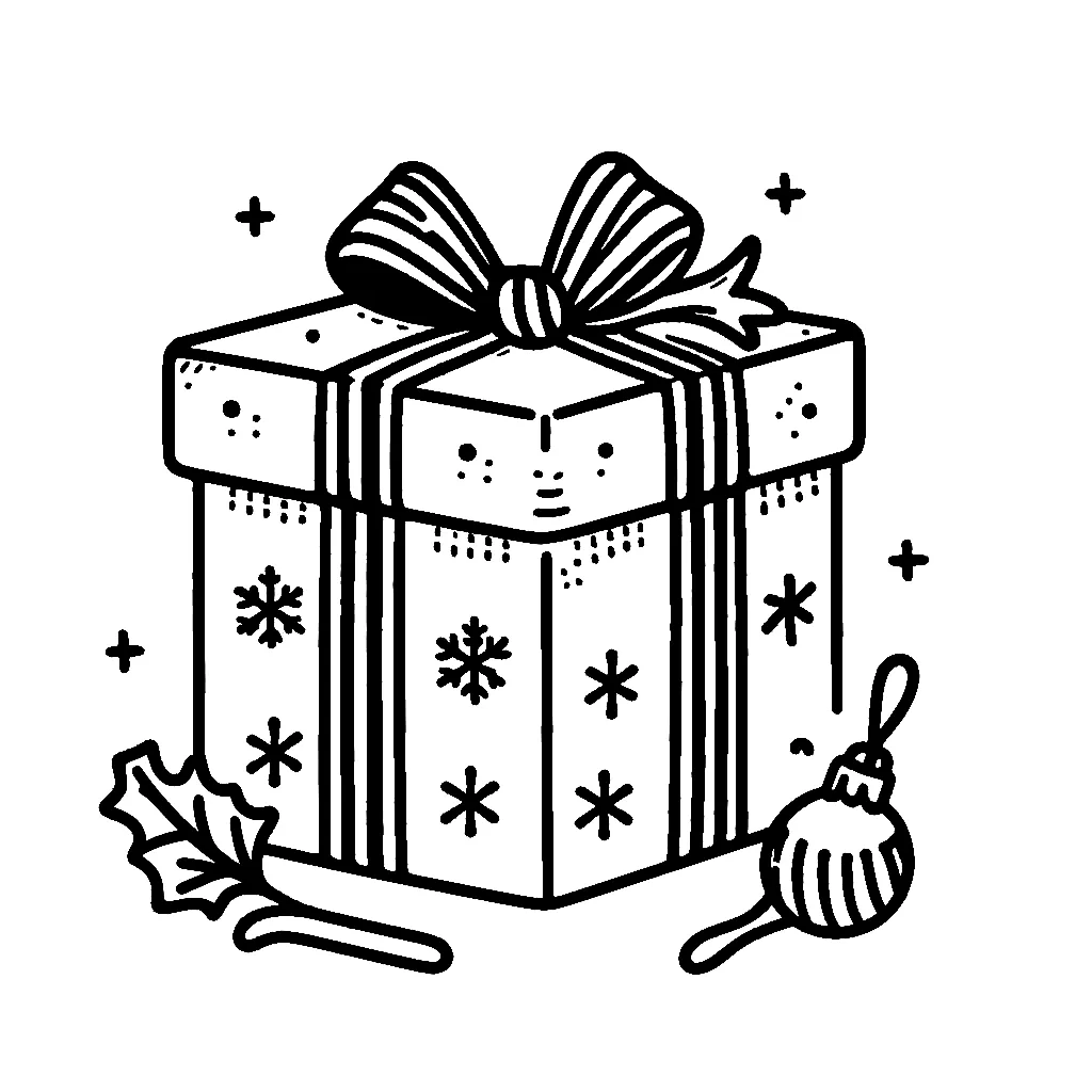 Christmas gift coloring pages 28