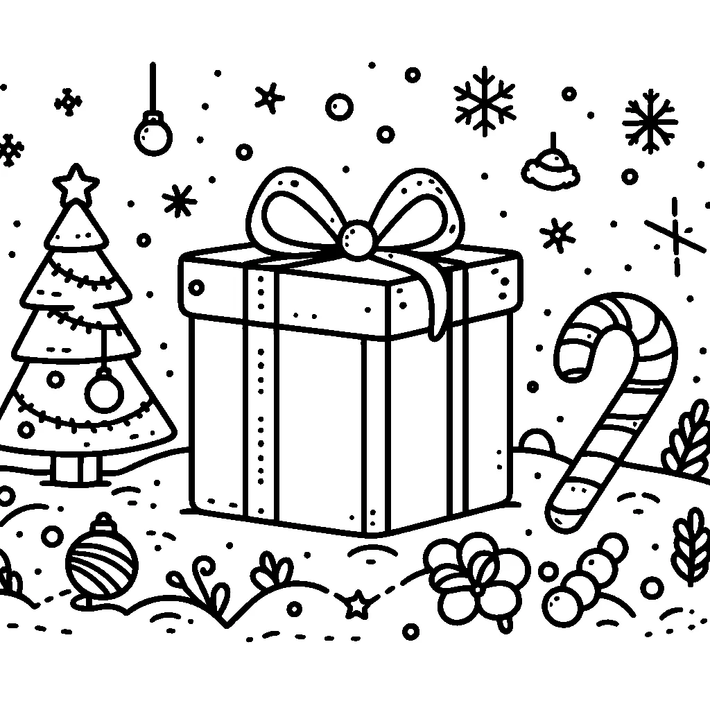 Dibujos para colorear e imprimir Christmas Gift