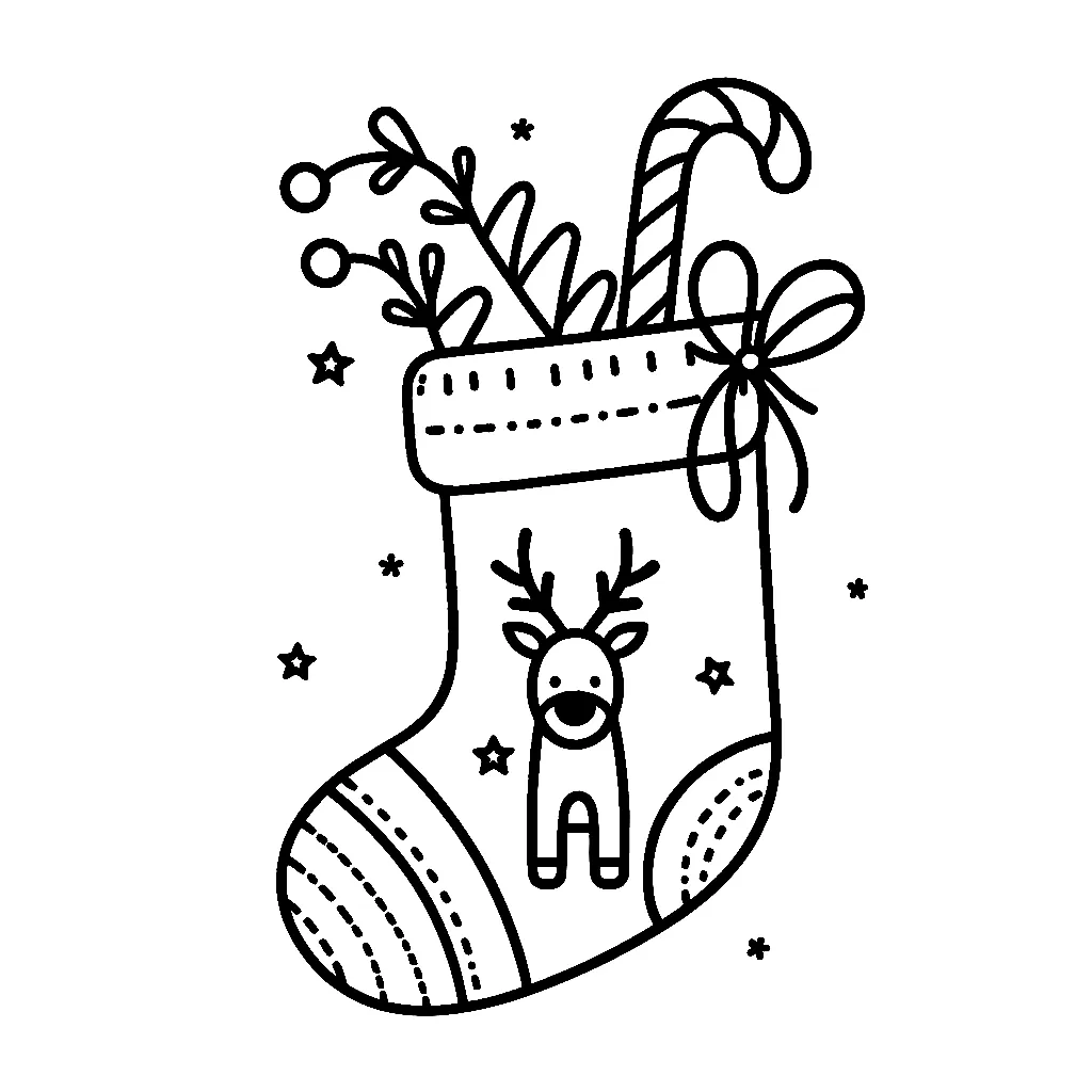 Dibujos para colorear e imprimir Christmas Stockings