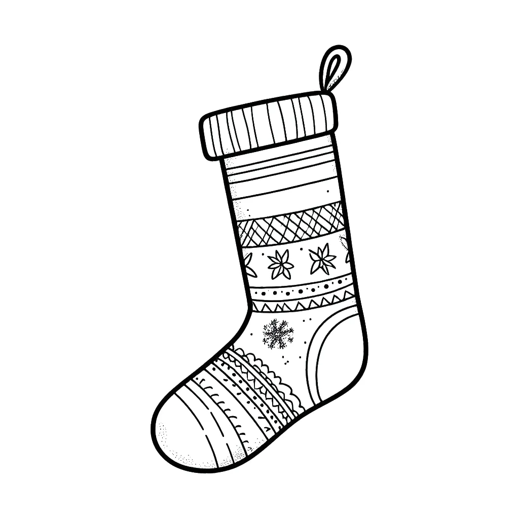 Dibujos para colorear e imprimir Christmas Stockings