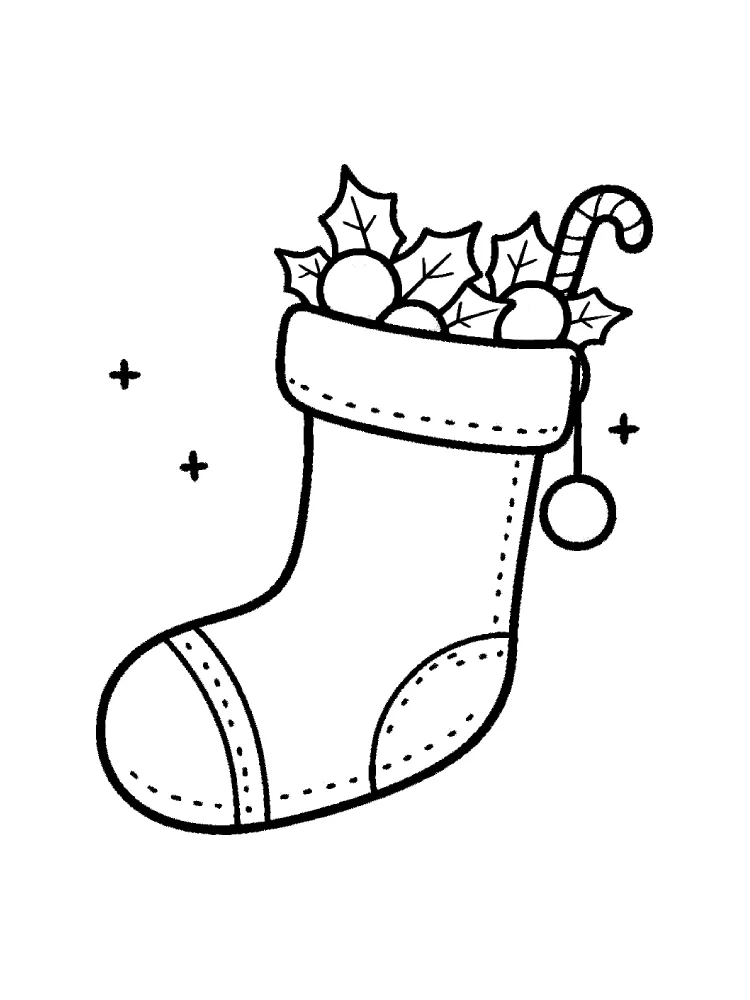 Dibujos para colorear e imprimir Christmas Stockings